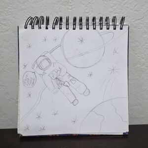 Title: I Just Need Some Space – Original Astronaut Sketch